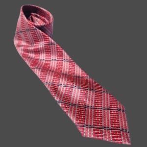 Vintage German Reine Seide Rose Criss Cross Striped Tie
